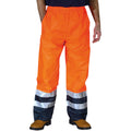 Orange-Bleu marine - Back - Yoko - Surpantalon imperméable haute visibilité