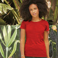 Rouge - Back - Fruit Of The Loom - T-shirt à manches courtes - Femme