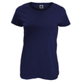 Bleu marine profond - Front - Fruit Of The Loom - T-shirt à manches courtes - Femme