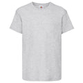 Gris chiné - Front - Fruit Of The Loom - T-shirt à manches courtes - Enfant unisexe