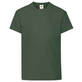 Vert bouteille - Front - Fruit Of The Loom - T-shirt à manches courtes - Enfant unisexe