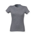 Gris Triblend - Front - Skinni Fit - T-shirt à manches courtes - Femme
