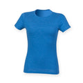 Bleu Triblend - Front - Skinni Fit - T-shirt à manches courtes - Femme