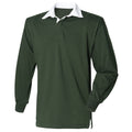 Vert bouteille - Front - Front Row - T-shirt de rugby à manches longues en coton - Homme