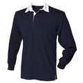 Bleu marine - Front - Front Row - T-shirt de rugby à manches longues en coton - Homme
