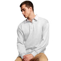 Blanc - Side - Front Row - T-shirt de rugby à manches longues en coton - Homme