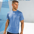 Bleu - Back - Tri Dri - T-shirt de fitness à manches courtes - Homme