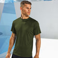 Olive - Back - Tri Dri - T-shirt de fitness à manches courtes - Homme