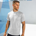 Blanc - Back - Tri Dri - T-shirt de fitness à manches courtes - Homme