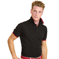 Noir-rouge - Side - Asquith & Fox - Polo - Homme