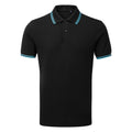 Noir-turquoise - Front - Asquith & Fox - Polo - Homme