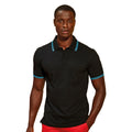 Noir-turquoise - Back - Asquith & Fox - Polo - Homme