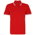 Rouge-blanc - Front - Asquith & Fox - Polo - Homme