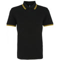 Noir-jaune - Front - Asquith & Fox - Polo - Homme