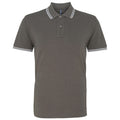 Gris-blanc - Front - Asquith & Fox - Polo - Homme