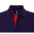 Bleu marine-Rouge - Close up - Asquith & Fox - Polo classique - Homme