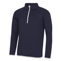 Bleu marine-Blanc - Front - AWDis Just Cool - Sweatshirt à col zippé - Homme