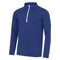 Bleu roi-Blanc arctique - Front - AWDis Just Cool - Sweatshirt à col zippé - Homme