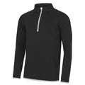 Noir-Blanc - Front - AWDis Just Cool - Sweatshirt à col zippé - Homme