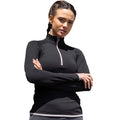 Noir-Blanc arctique - Side - AWDis - Haut de sport à col zippé - Femme