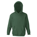 Vert bouteille - Front - Fruit Of The Loom - Sweatshirt à capuche - Enfant