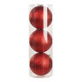 Rouge - Front - Christmas Shop - Boules de Noël avec paillettes (lot de 3)