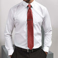 Rouge - Back - Premier - Cravate à motif pied de poule - Homme