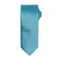 Turquoise - Front - Premier - Cravate à motif pied de poule - Homme