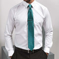 Turquoise - Back - Premier - Cravate à motif pied de poule - Homme