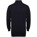 Bleu marine - Back - Henbury - Pull zippé 1-4 à manches longues - Homme