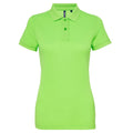 Vert néon - Front - Asquith & Fox - Polo manches courtes - Femme