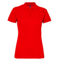Rouge - Front - Asquith & Fox - Polo manches courtes - Femme