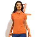 Orange - Side - Asquith & Fox - Polo manches courtes - Femme