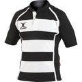 Noir-Blanc - Front - Gilbert Rugby - T-shirt à manches courtes - Garçon