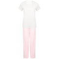 Blanc- rose - Front - Towel City - Ensemble de pyjama - Femme