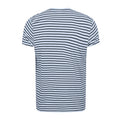 Blanc - bleu marine - Back - Skinni Fit Striped - T-shirt à manches courtes - Adulte unisexe