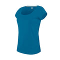 Bleu tropique - Front - Kariban - T-Shirt col rond - Femme