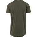 Olive - Back - Build Your Brand - T-shirt long à manches courtes - Homme