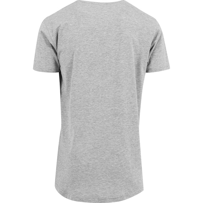 Gris - Back - Build Your Brand - T-shirt long à manches courtes - Homme