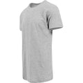Gris - Side - Build Your Brand - T-shirt long à manches courtes - Homme