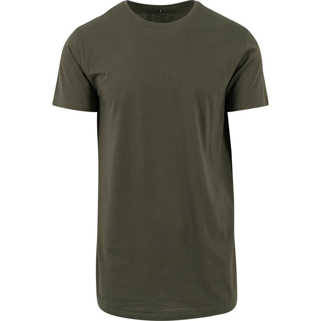 Olive - Front - Build Your Brand - T-shirt long à manches courtes - Homme