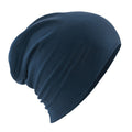 Bleu marine - Front - Beechfield Hemsedal - Bonnet mou en coton - Adulte mixte