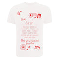 Blanc - Front - Christmas Shop - T-shirt lettre au Père Noël personnalisable - Enfant
