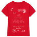 Rouge - Front - Christmas Shop - T-shirt lettre au Père Noël personnalisable - Enfant
