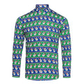 Bleu- père noël - Front - Christmas Shop - Chemise à motifs de Noël - Homme