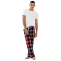 Rouge - bleu marine - Back - Skinnifit - Pantalon de pyjama en tartan - Homme