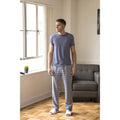 Blanc - bleu - Back - Skinnifit - Pantalon de pyjama en tartan - Homme