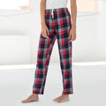 rouge-bleu marine - Back - Skinnifit Pantalon de pyjama Tartan - femme