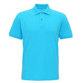 Turquoise - Front - Asquith & Fox - Polo Super Leger - Homme