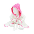 Blanc - rose - Front - A&R Towels - Peignoir à capuche pour bébé - enfant